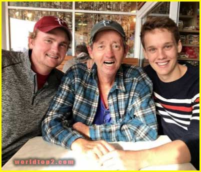 Hunter Doohan with his father and brother