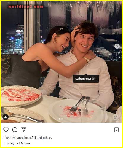 Issey Moloney with her boyfriend