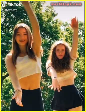 Issey Moloney with her sister