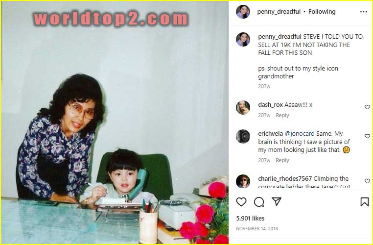 Jane Douglas with her grandmother