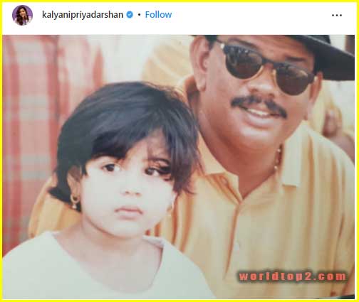 Kalyani Priyadarshan childhood photo