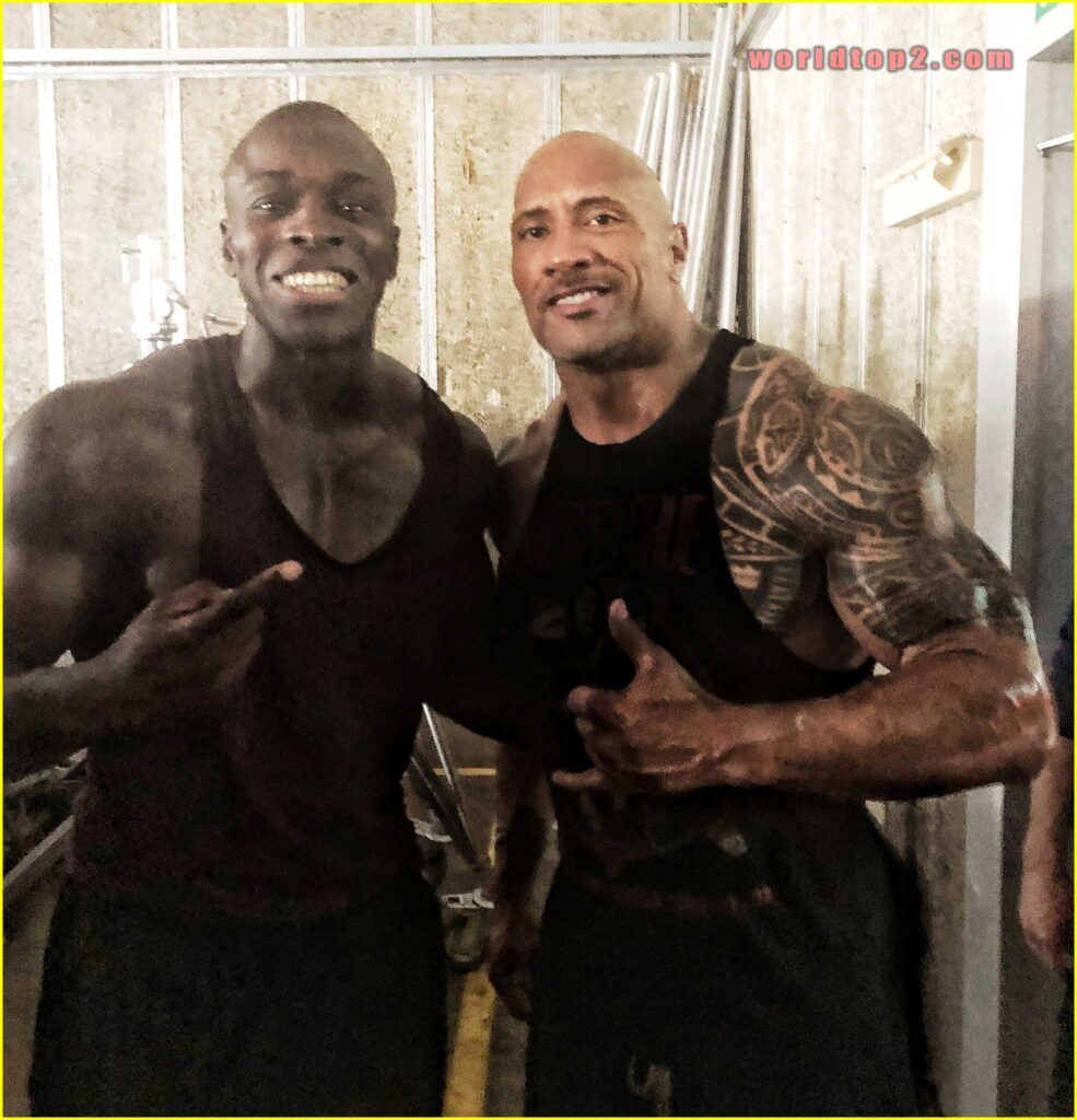 Olima omega with Dwayne Johnson