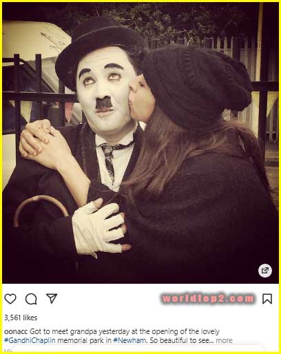 Oona Chaplin with Charlie Chaplin