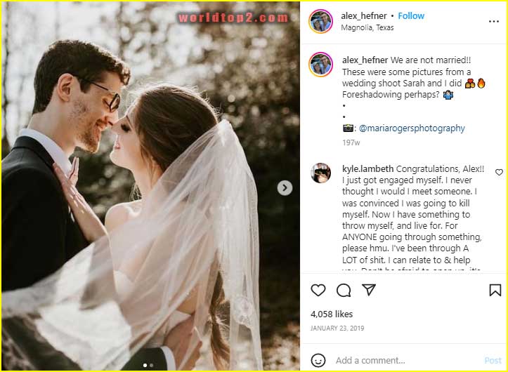 alex hefner weeding photo