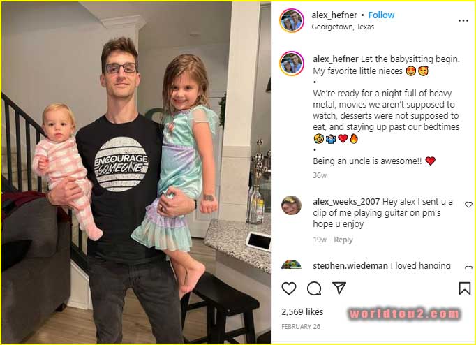 alex hefner with his nieces