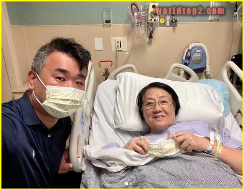 Sam Chui with his mother
