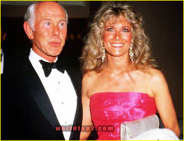 Alexis Maas and Johnny Carson