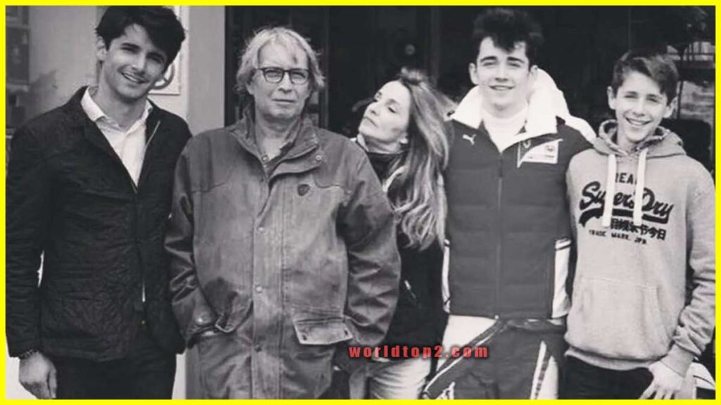 Charles Leclerc with his parents and brothers