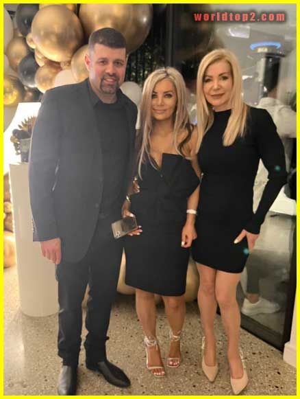 Lesley Maxwell with her son and daughter