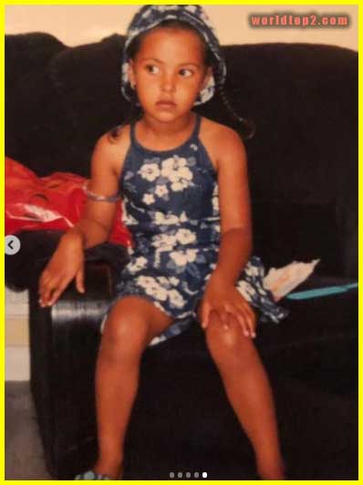 Maya Jama childhood photo