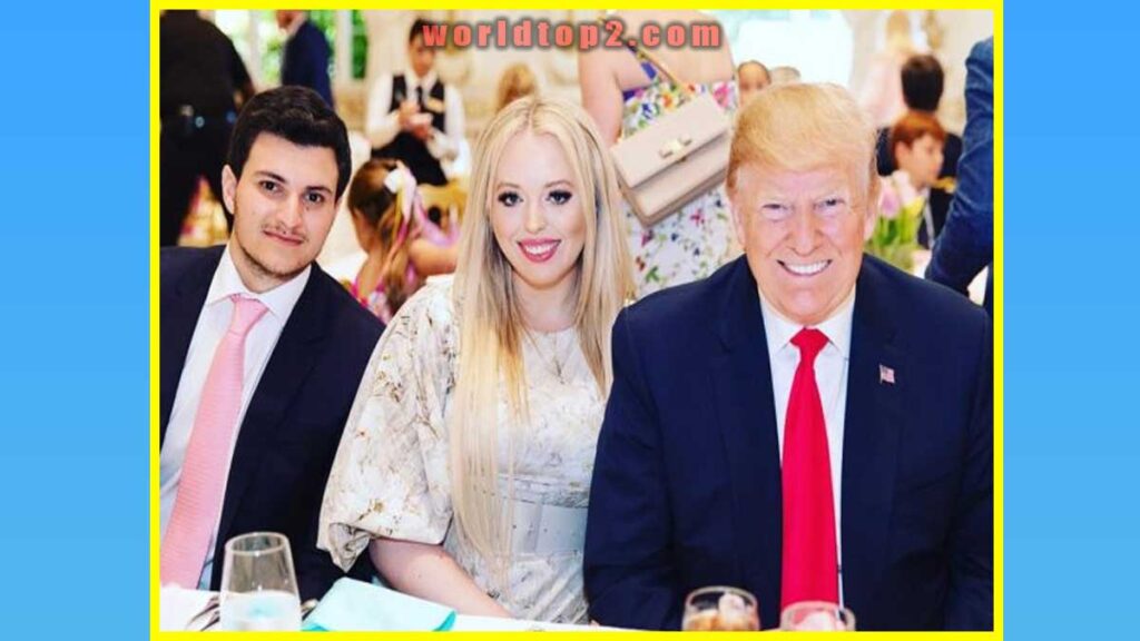 Michael Boulos with donald trump and Tiffany Trump