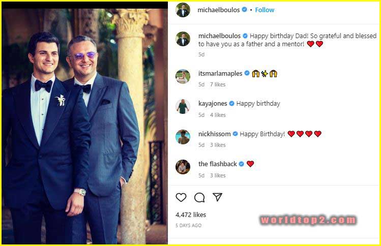 Michael Boulos with his father