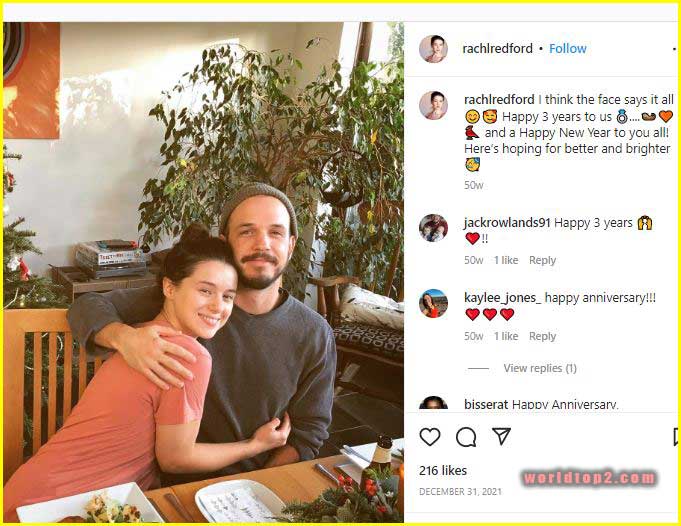 Rachel Redford with her husband