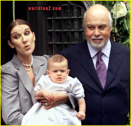 René Charles Angélil childhood photo with his parents
