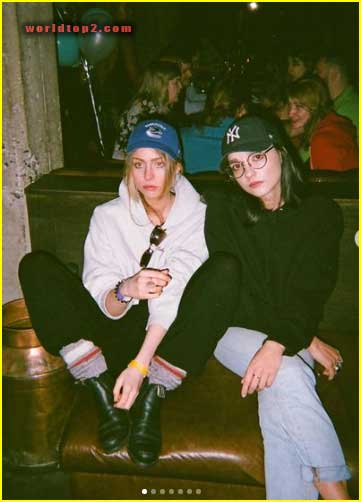 Maddie Phillips with her friend