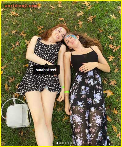 Sophia Mitri Schloss with her friend