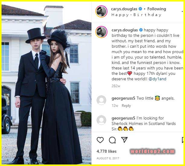 Carys Zeta Douglas with Dylan Michael Douglas