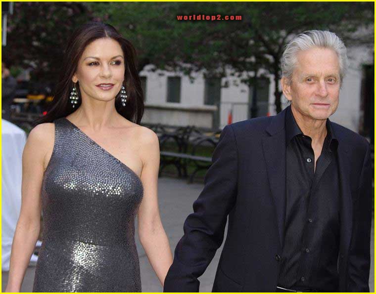 Catherine Zeta-Jones with her husband