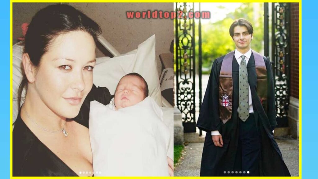 Catherine Zeta-Jones with her son