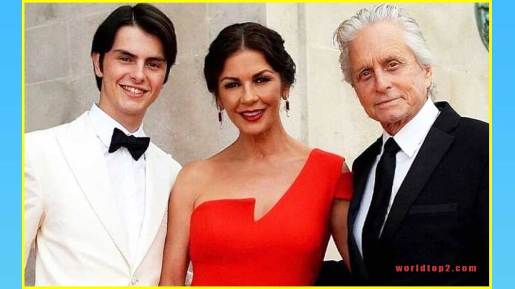 Dylan Michael Douglas with his parents