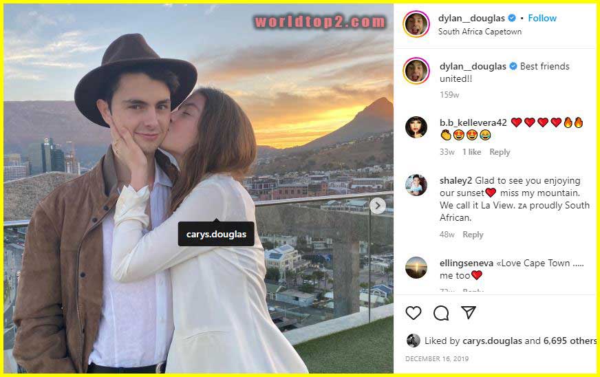 Dylan Michael Douglas with his sister