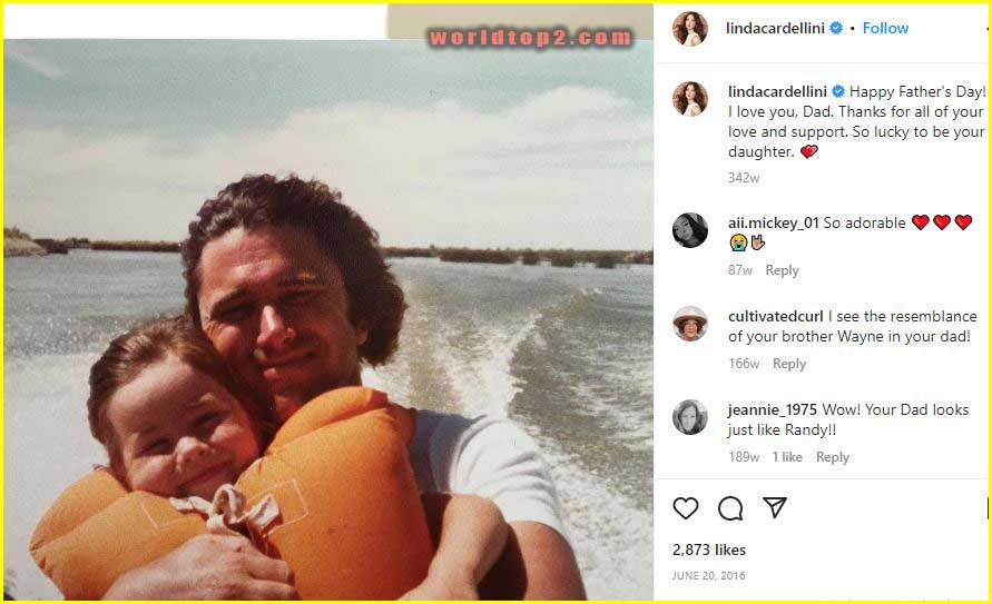 Linda Cardellini childhood photo with her father