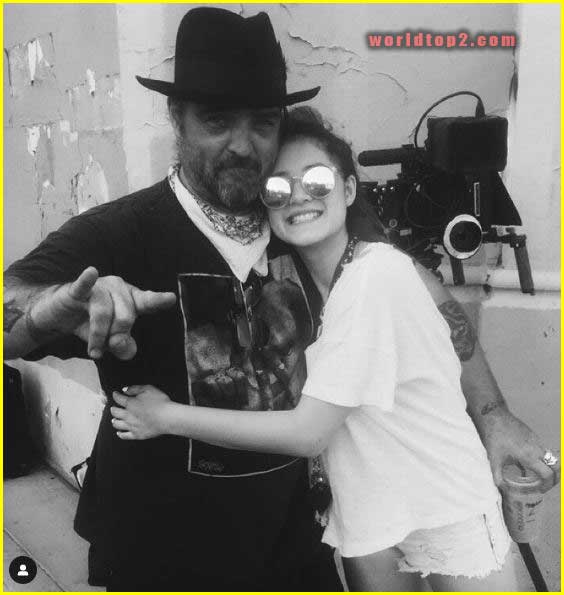 Luna Blaise with her father