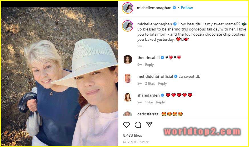 Michelle Monaghan with her mother