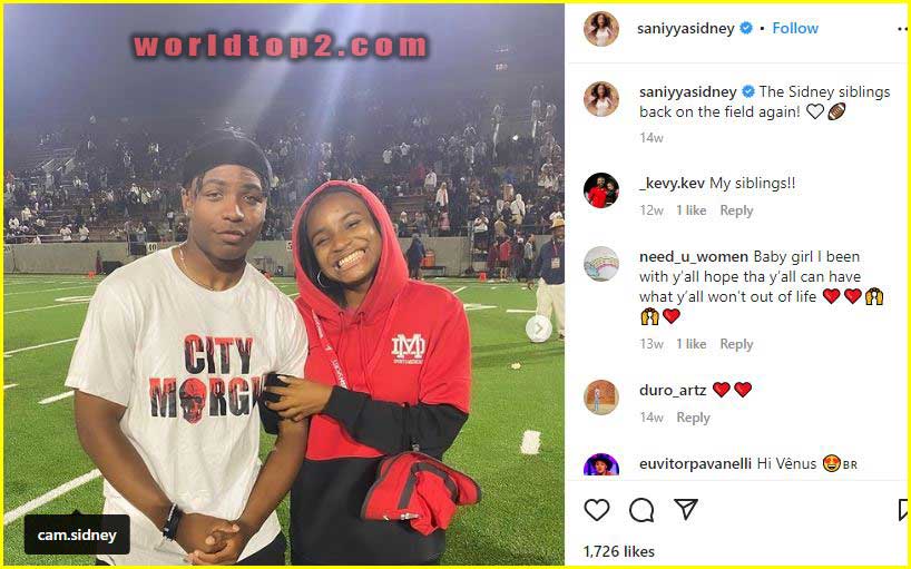 Saniyya Sidney with her brother