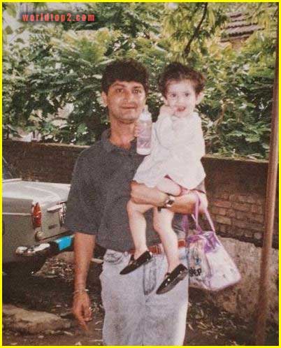 shivaleeka oberoi childhood photo with her father