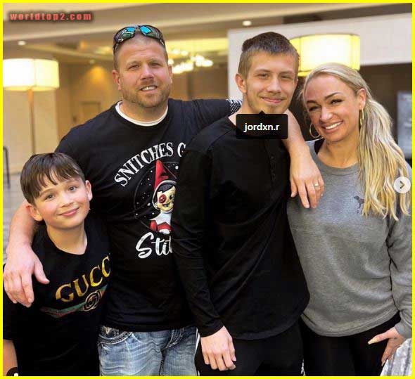 Christina Randall with her husband and sons