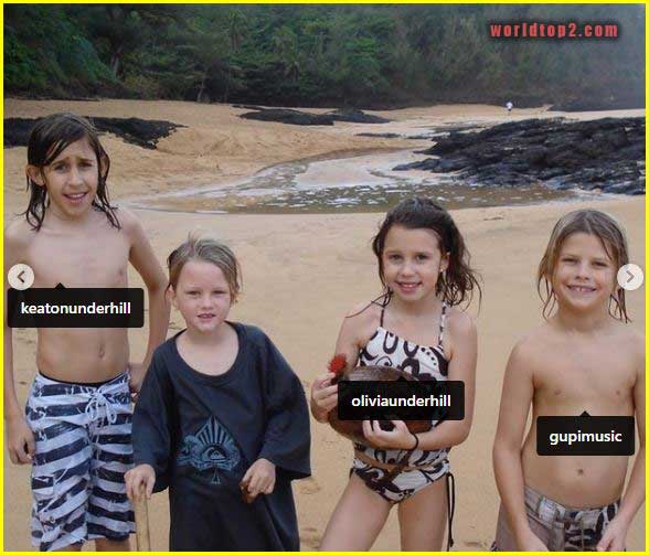 Keegan Hawk childhood photo with his siblings