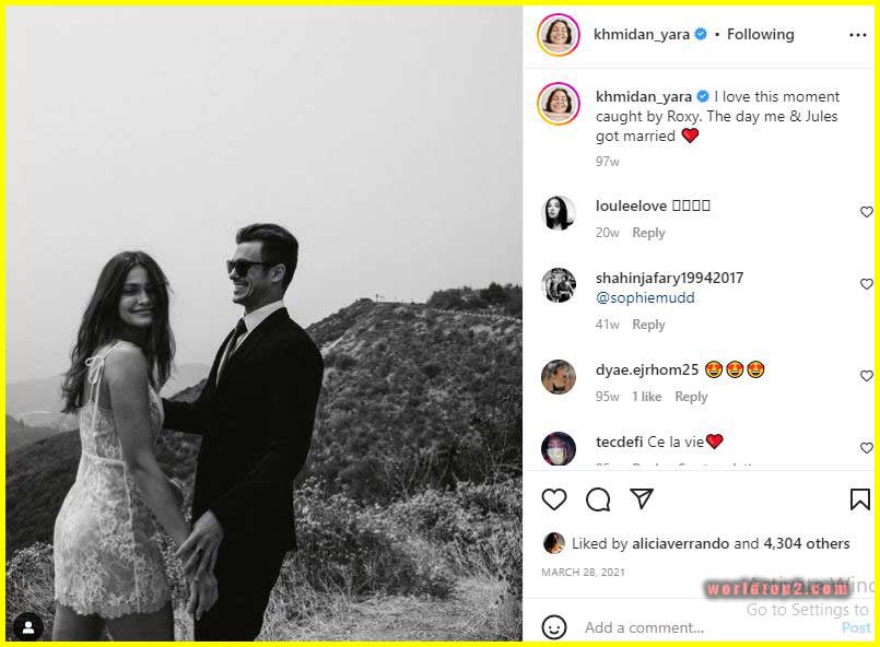 Yara Khmidan with her husband