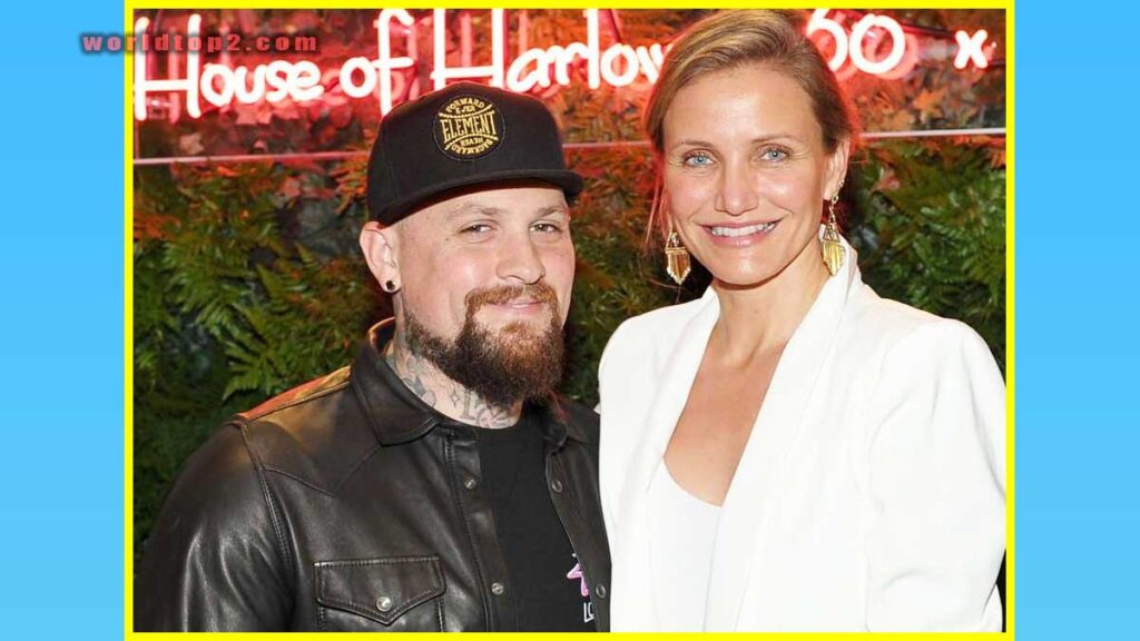 Cameron Diaz with her husband