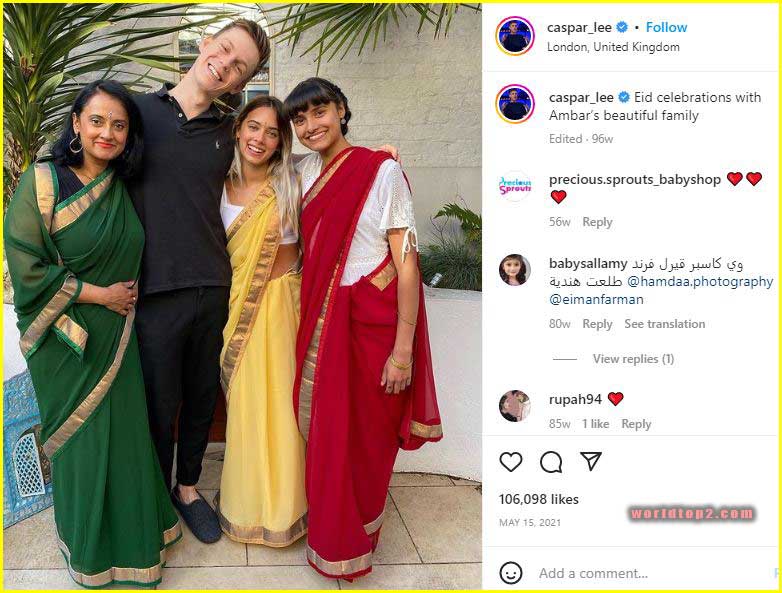 Caspar Lee family photo