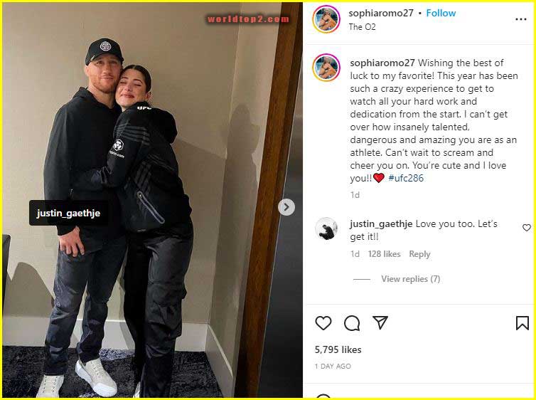 Justin Gaethje with his girlfriend