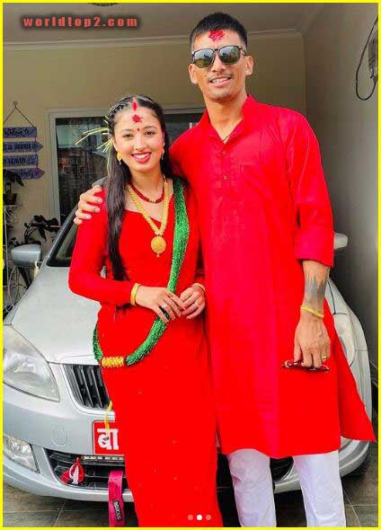 Kiran Chemjong with his wife