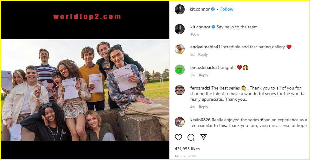 Kit Connor with his team members