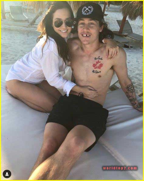 Tyler Bertuzzi with his girlfriend