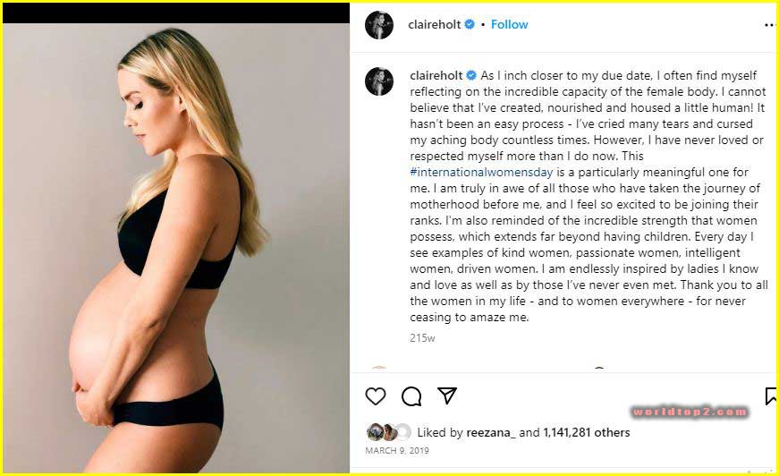 Claire Holt pregnancy photo