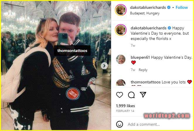 Dakota Blue Richards with her boyfriend