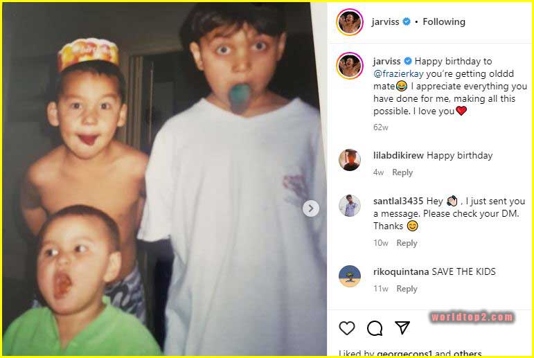 Faze Jarvis childhood photo with his brothers