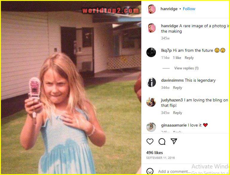Hannah Ridgeway young age old photo