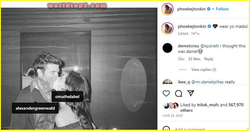 Phoebe Tonkin with her boyfriend Alex Greenwald