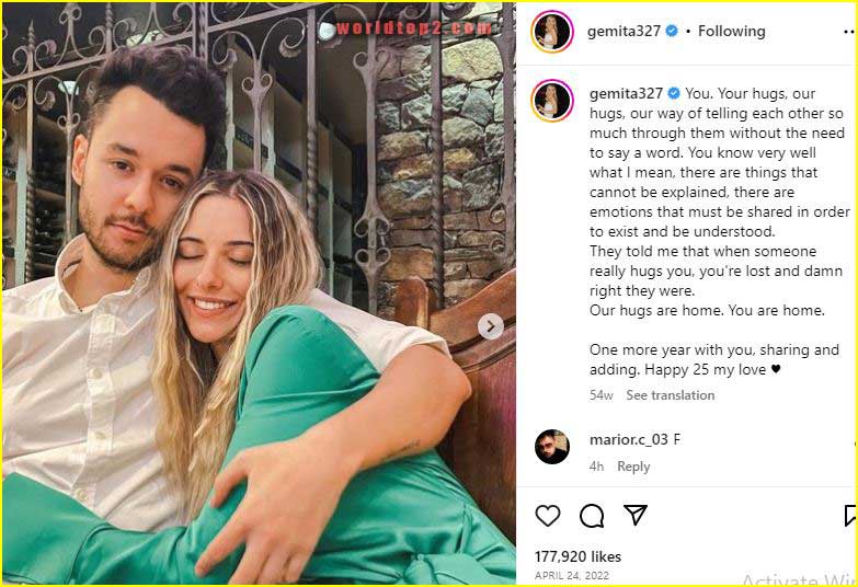 Gemma Gallardo with her boyfriend