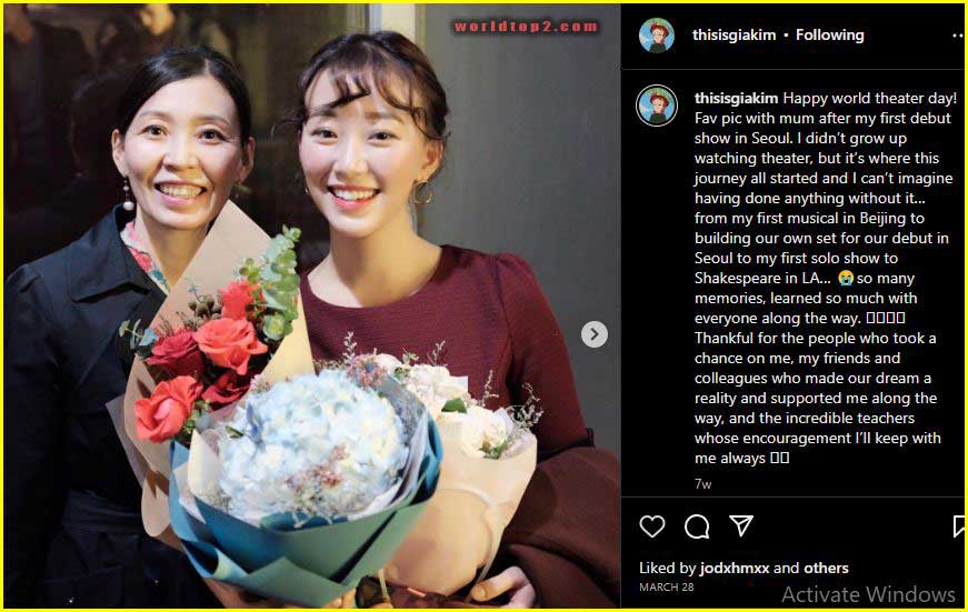 Gia Kim with her mother