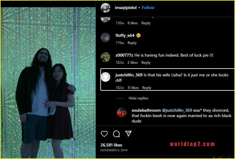 Imaqtpie with his former wife Lisha