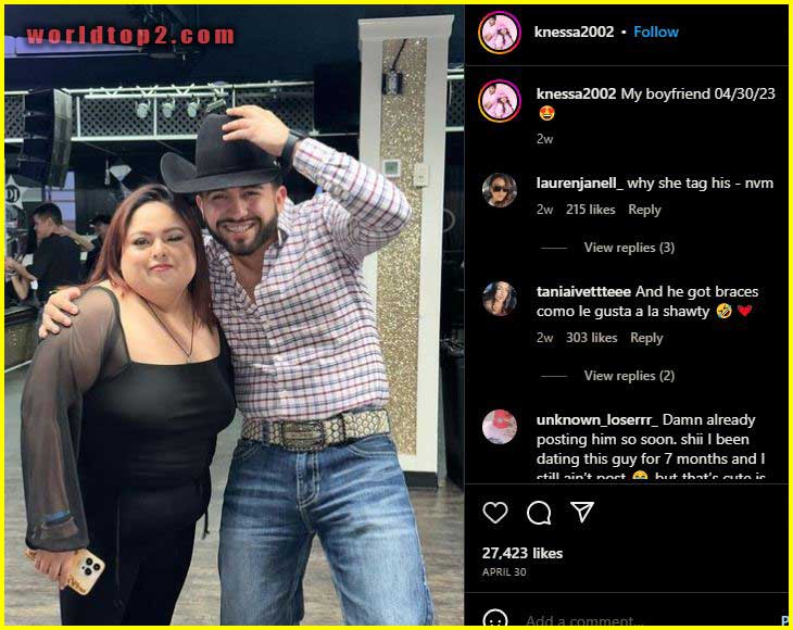 Jasmine Orlando with her boyfriend