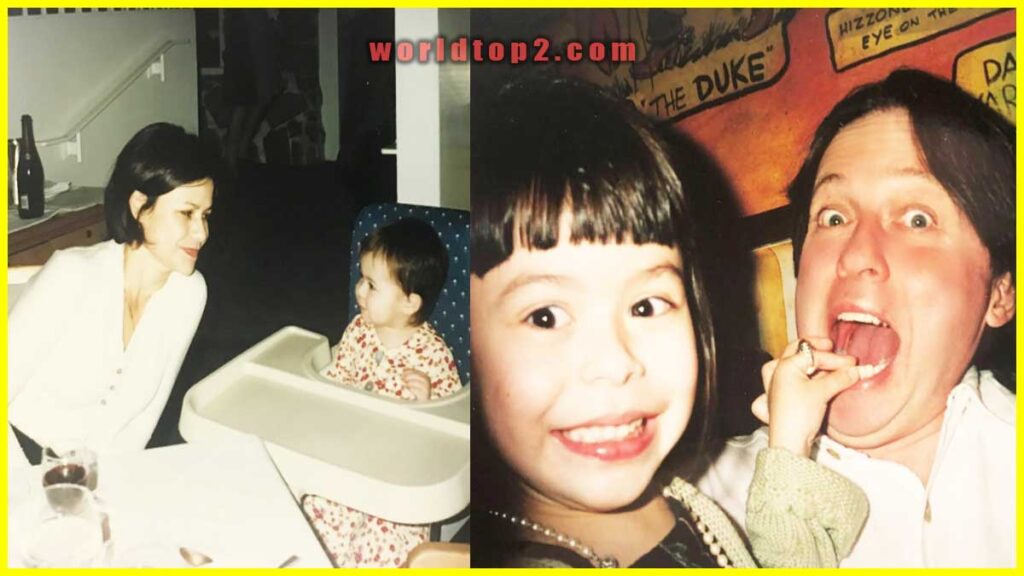 Miranda Cosgrove childhood photo with her dad and mom