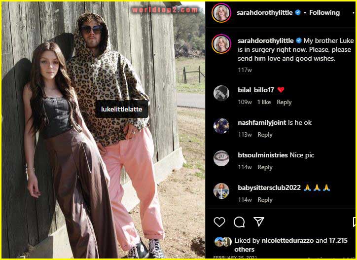 Sarah Dorothy Little with her brother